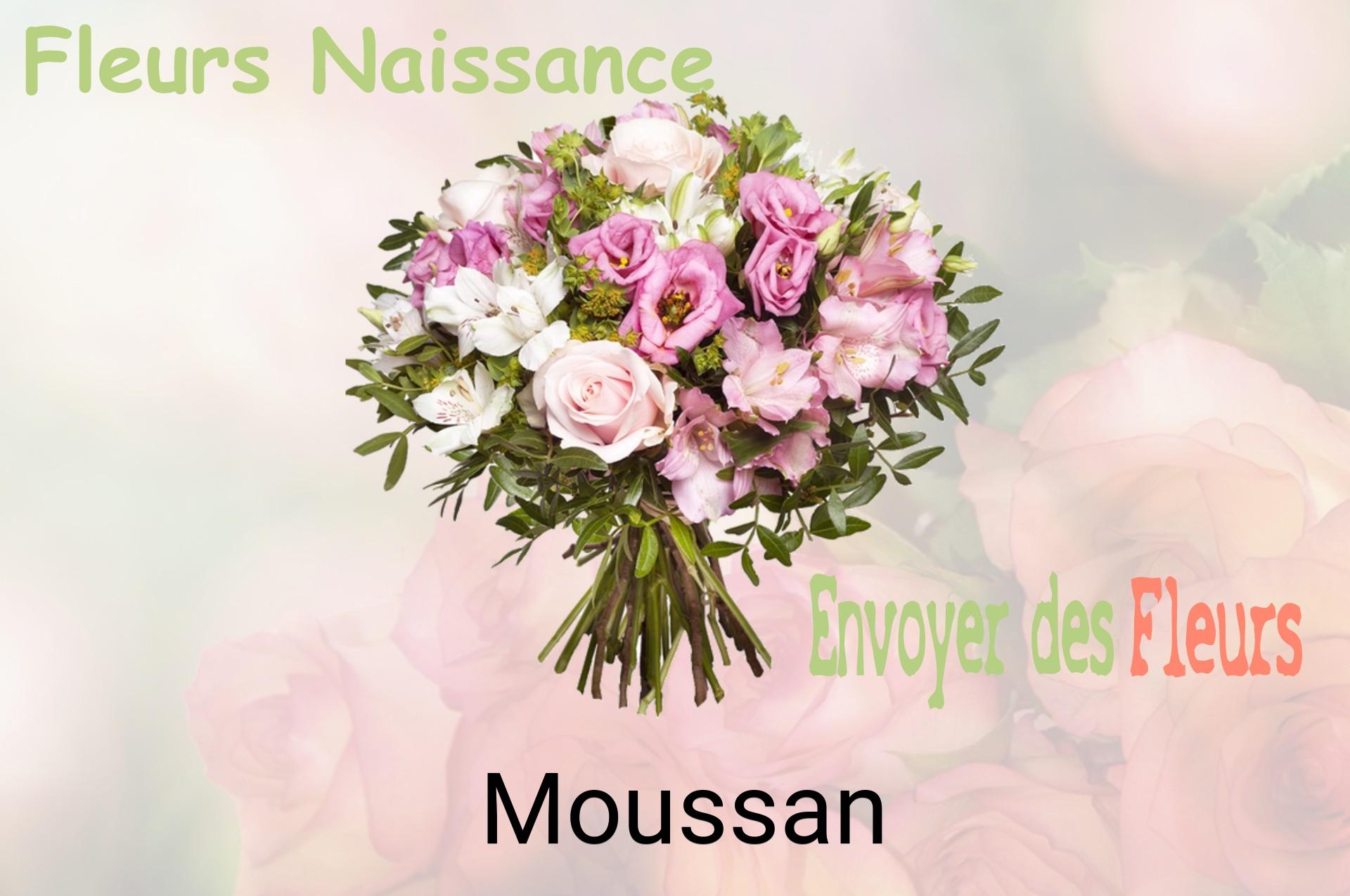 Bouquet de fleurs de naissance livré à Moussan