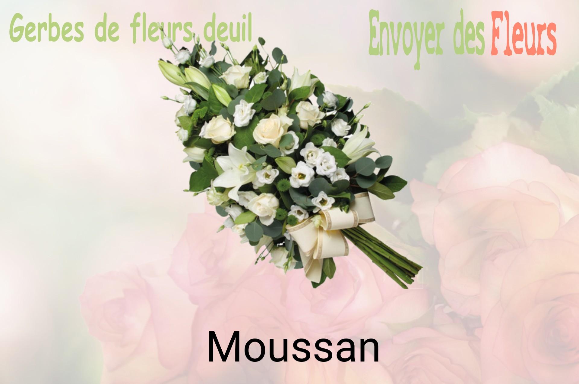 Gerbe de fleurs de deuil livrée à Moussan